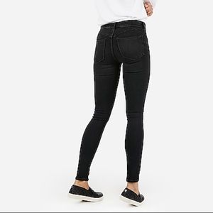 Express Black Skinny Jeans (Mid to High Rise)